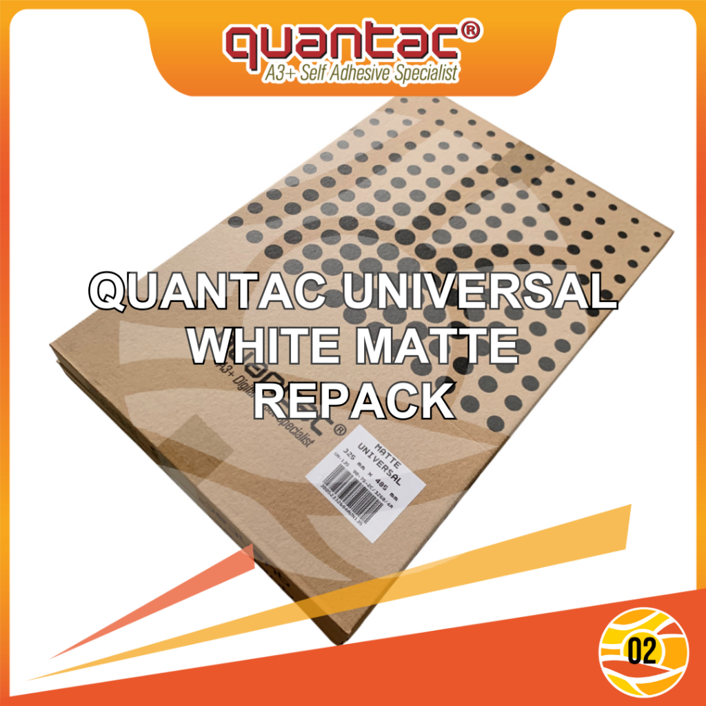 

QUANTAC UNIVERSAL Sticker Vinyl A3+ Digital Print Laser Toner Stiker Plastik Anti Air Tidak Mudah Sobek - INSTANT/SAMEDAY