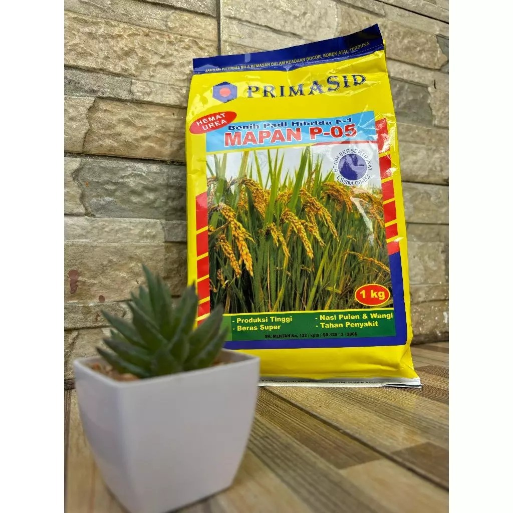 

Benih Bibit Padi Hibrida F-1 MAPAN P- 05 PRIMASID 1Kg 100% Original Kemasan Pabrik BISA ( COD )