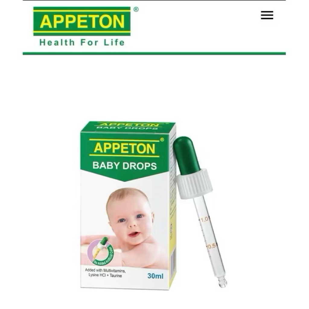 Appeton Baby Drops Multivitamins Lysine HCl + Taurine 30ml