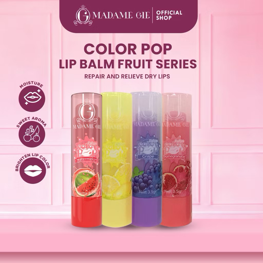 BY.FAST-Madame Gie Lipbalm Color Pop Fruity Series