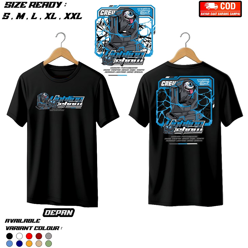 Kaos Sound System Audio Lighting Show - Baju Distro Horeg Vibes Soundman Operator Sound Sistem Tukan