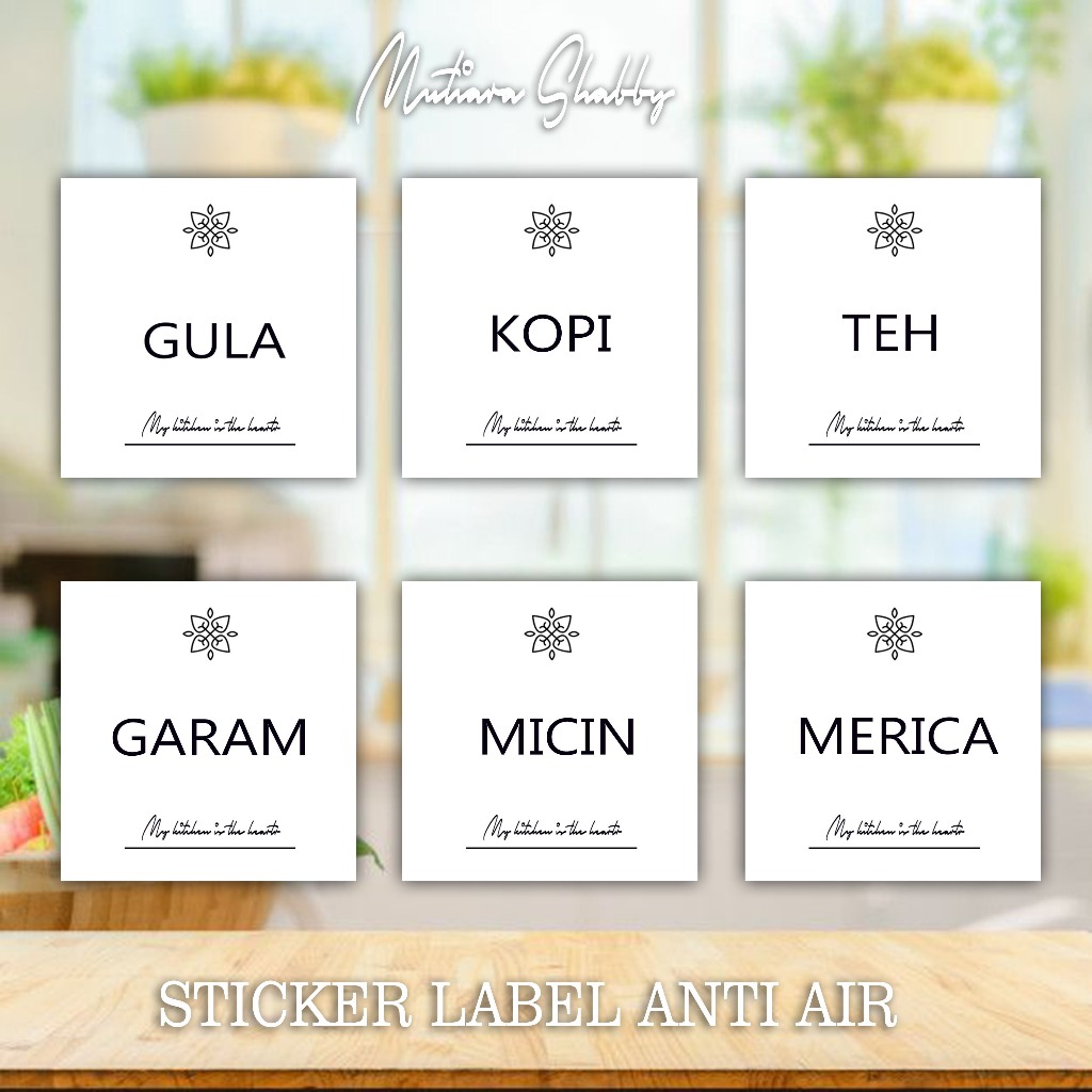 

Label Bumbu Aesthetic Stiker label premium 6x6 cm bisa reques nama