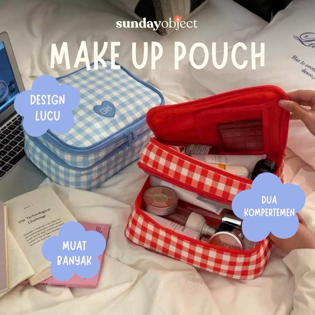 SUNDAYOBJECT - Pouch Make Up / Tas Make Up/ Tas Kosmetik / Make Up Bag Besar