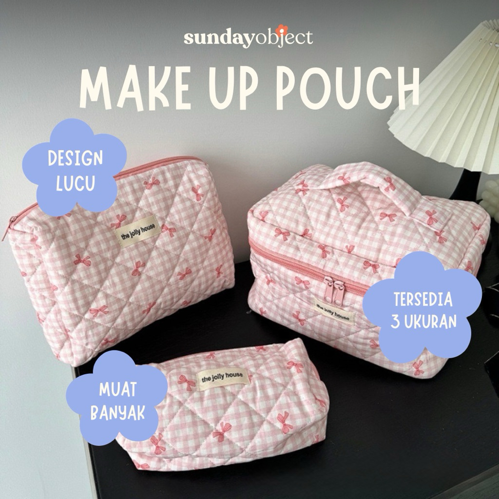 SUNDAYOBJECT - Pouch Make Up / Tas Make Up/ Tas Kosmetik / Make Up Bag Besar