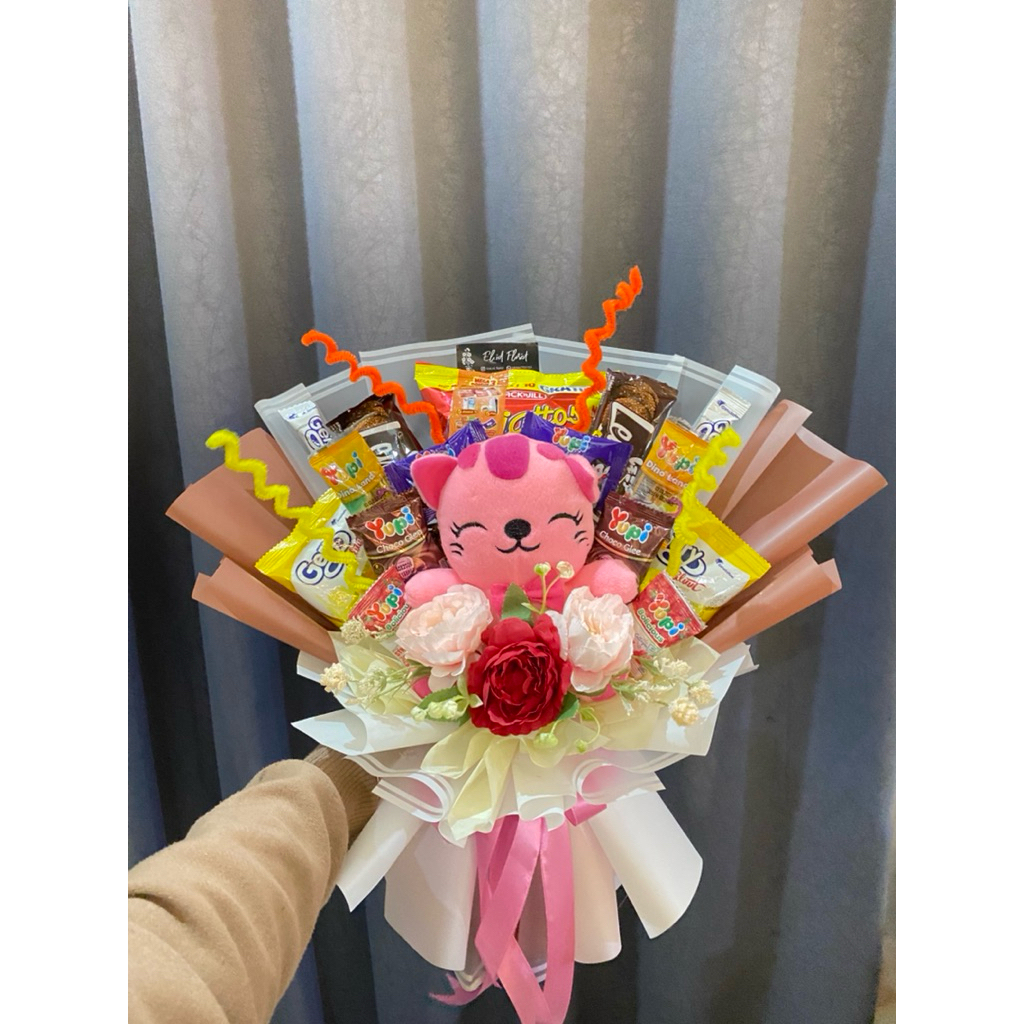 

El Florist | Buket Snack boneka | Hadiah Wisuda | Anniversary | Ulang Tahun