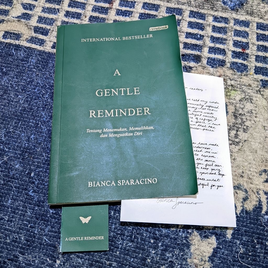 BOOK " A GENTLE REMINDER " by BIANCA SPARACINO (Indonesia) 100% ORIGINAL