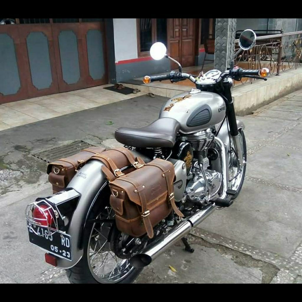 side bag/tas samping kulit royal enfield