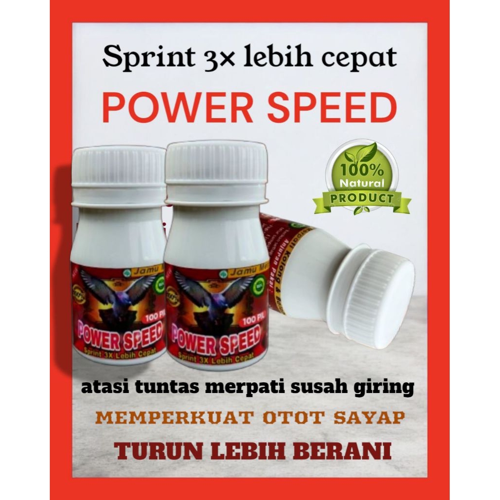 JAMU JUARA'AN MERPATI POWER SPEED ISI 100 BUTIR jamu KEKET GIRING merpatiku PERFECT POWER jamu PIL A