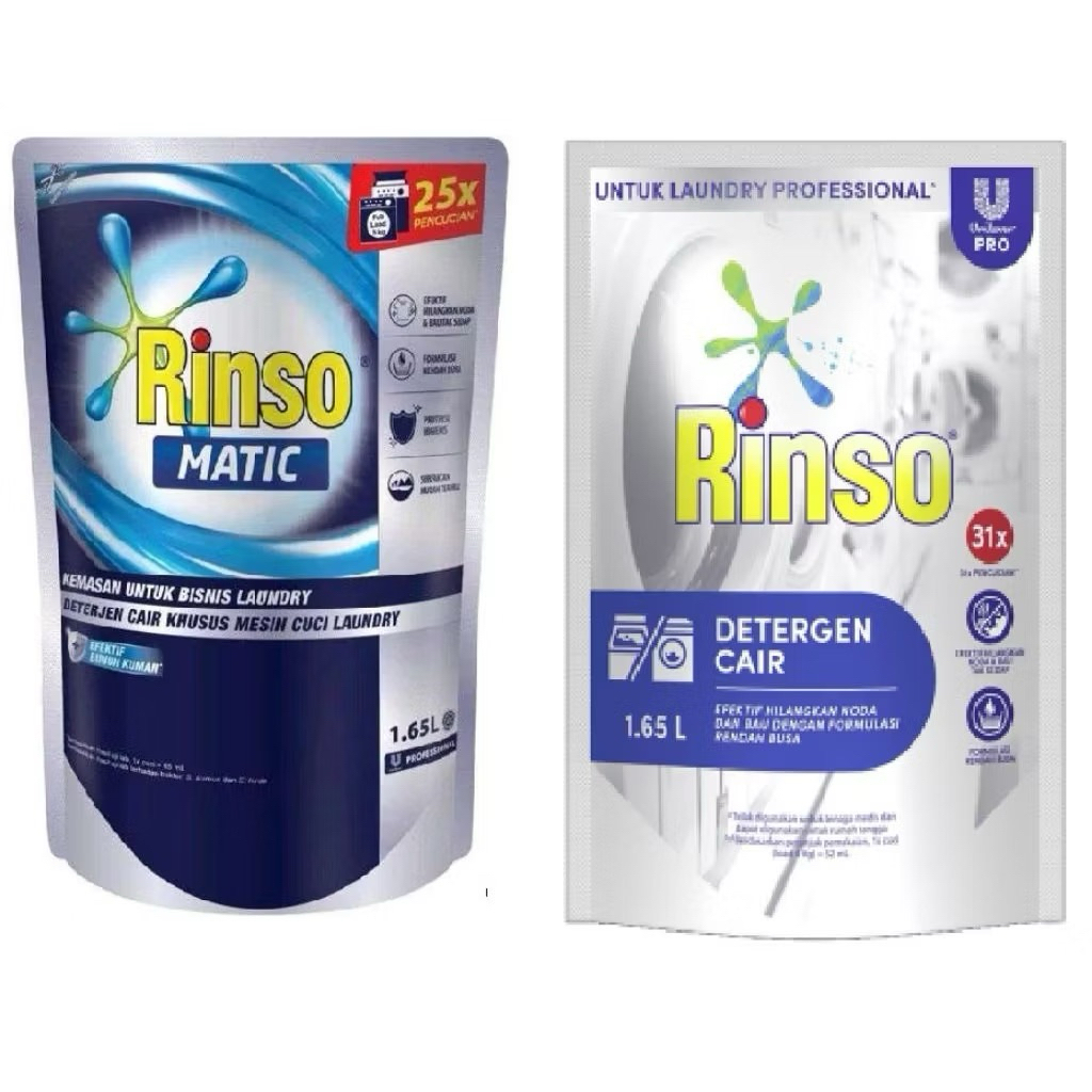 Rinso Matic 1,65Liter | Detergen Cair Rinso 1,65liter Ori| rinso cair matic
