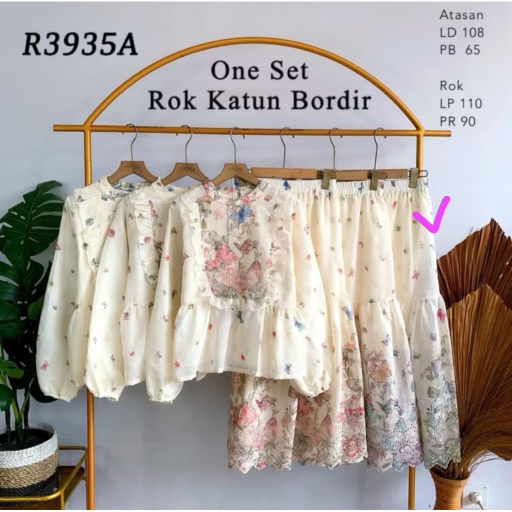 ONE SET ROK KATUN BOLONG / KATUN BORDIR PREMIUM by VNS, GOLDY, LFY & MEIJIEWANG