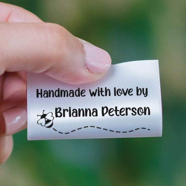 

label satin tebal 4cm custom desain