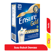 

SUSU KESEHATAN ENSURE GOLD VANILA 150 GRAM, SUSU YANG RENDAH LAKTOSA
