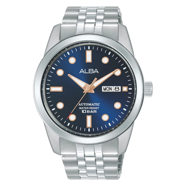 Alba AL4659X1 Men Automatic Blue Dial Stainless Steel - Jam Tangan Alba Original