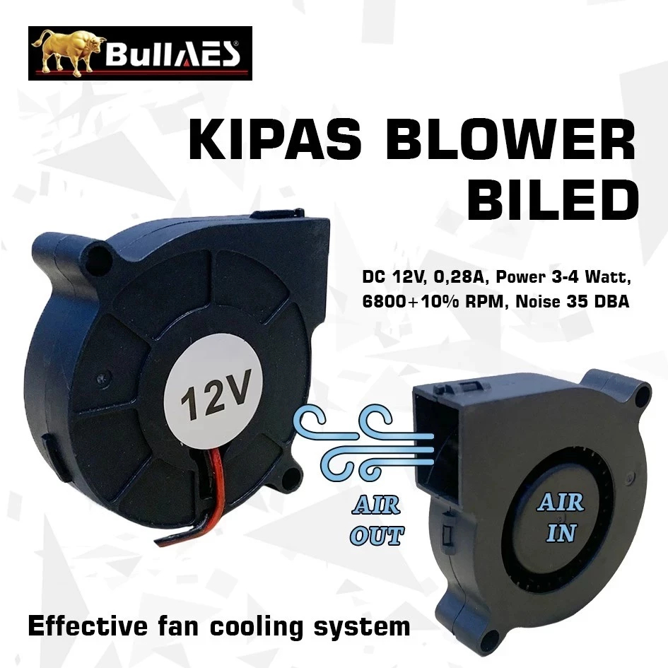 BLOWER KIPAS - Pendingin Lampu Headlamp 12V Biled | Exhaust Fan | Kipas Biled