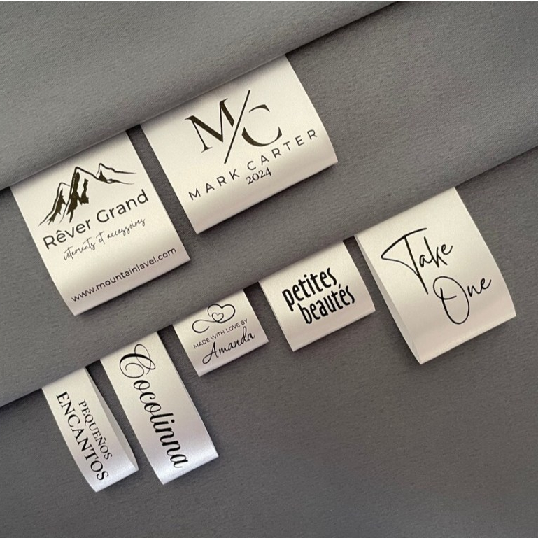 

160meter label baju label hijab label satin label washing care label tag wash care label nama brand