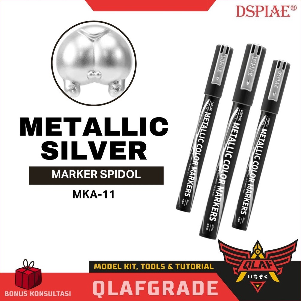 

KODE A96P Marker spidol Silver Metallic MKA11 Perak Super Metalik Dspiae