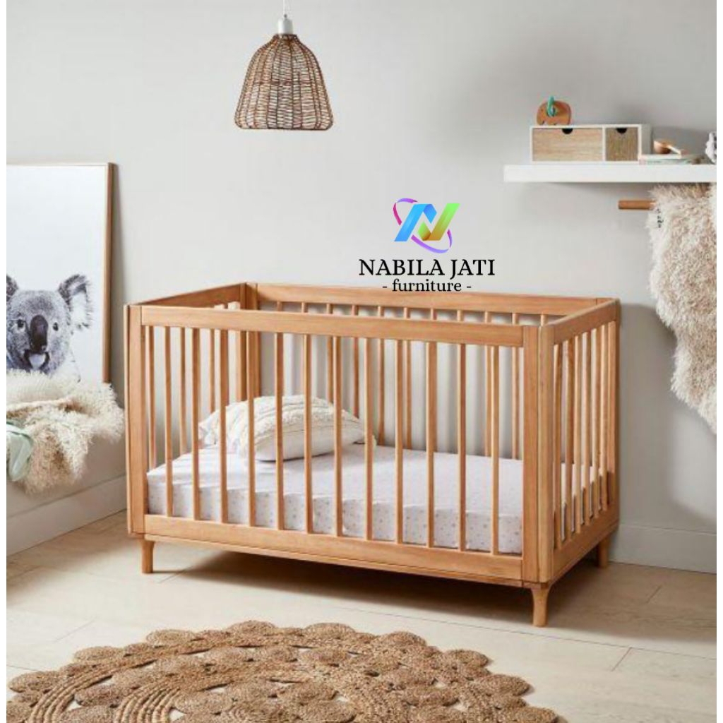 tempat bobok bayi box baby bahan kayu jati