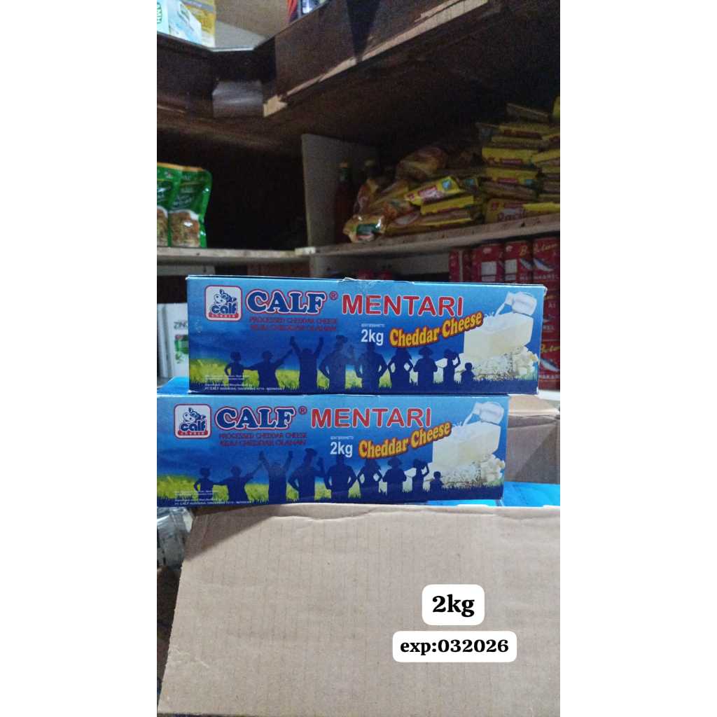 

Keju Calf Mentari 2kg cheddar cheese