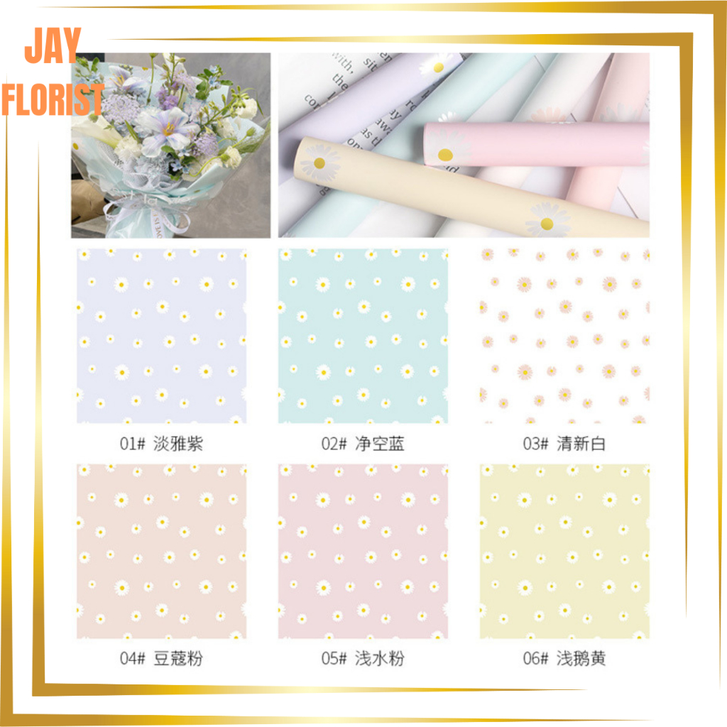 

KB6111 Flower Wrapping Paper Floral Pattern Cellophane Kertas Buket Motif Bunga Florist