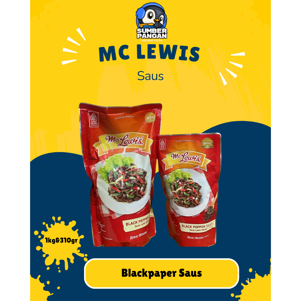 

MC lewis Blackpaper Saus 1kg&310gr