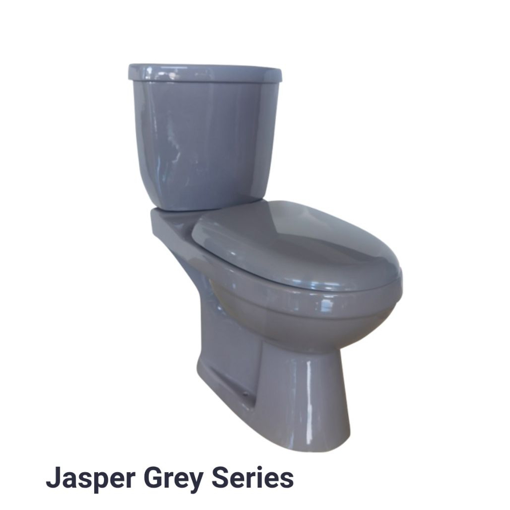 KLOSET DUDUK MERK TRILLIUN WARE TIPE JASPER GREY SERIES UKURAN LUBANG ROUGHING-IN 30 CM WARNA ABU