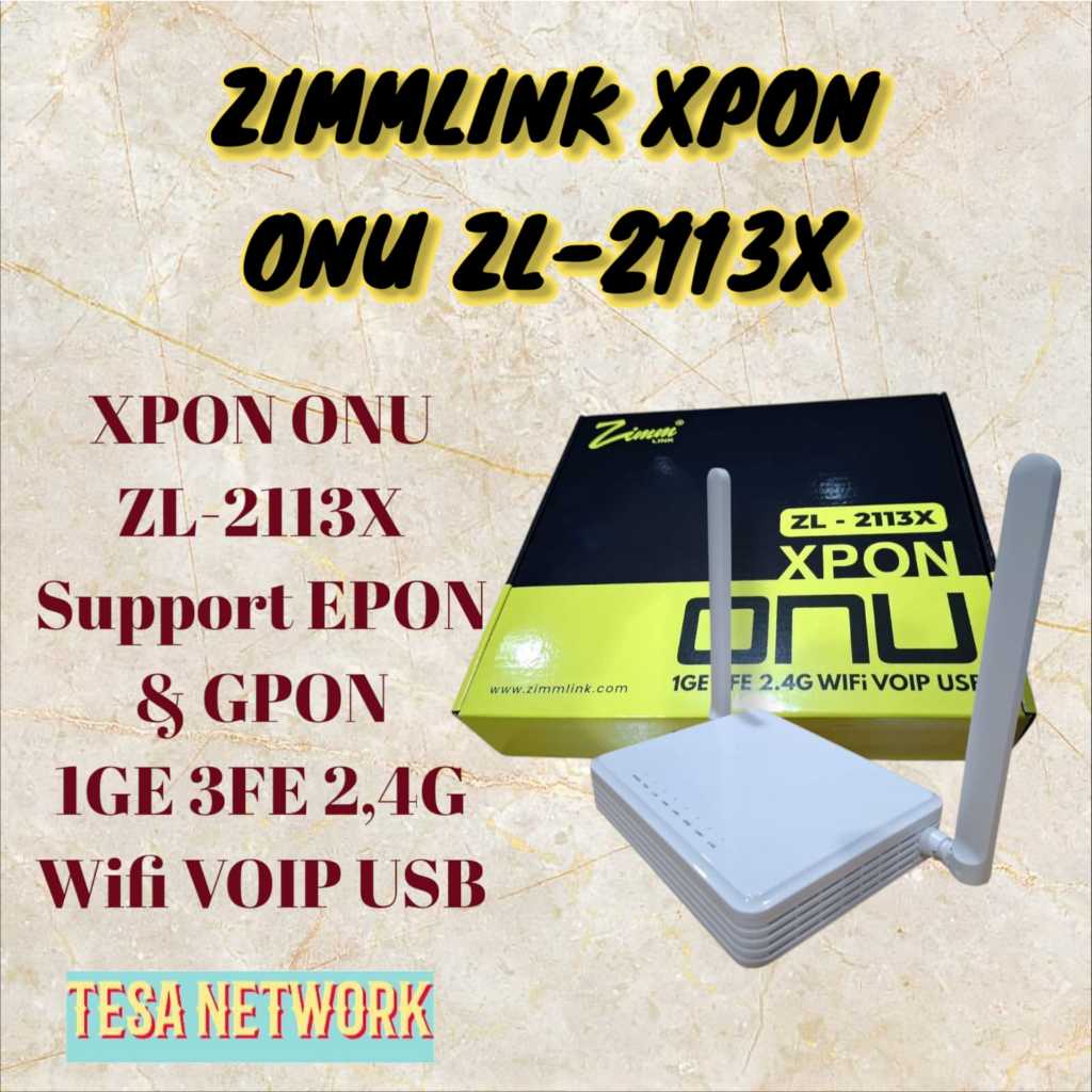 XPON EPON GPON ONU ZIMMLINK ZL-2113X