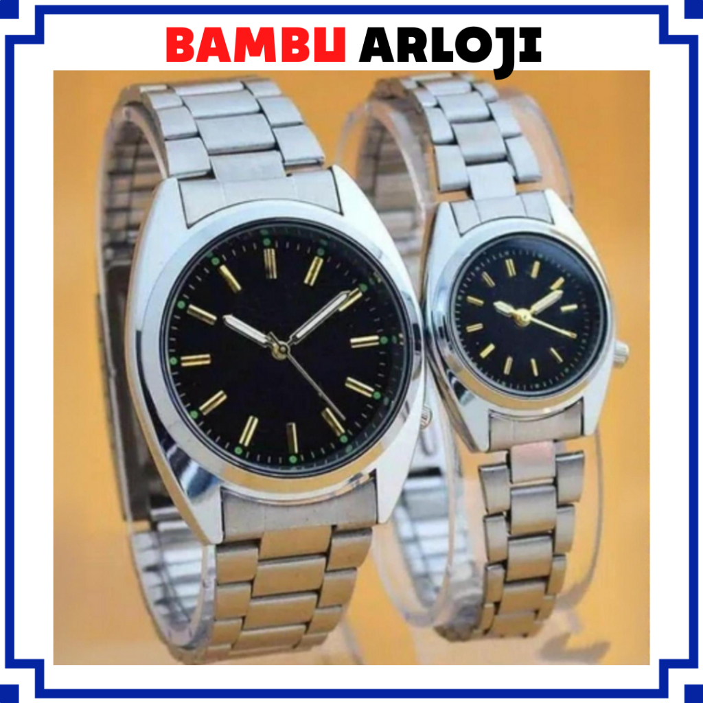 BAJ JAM TANGAN COUPLE MURAH RANTAI ANALOG CASUAL PERMIUM GROSIR REMAJA DEWASA SK002