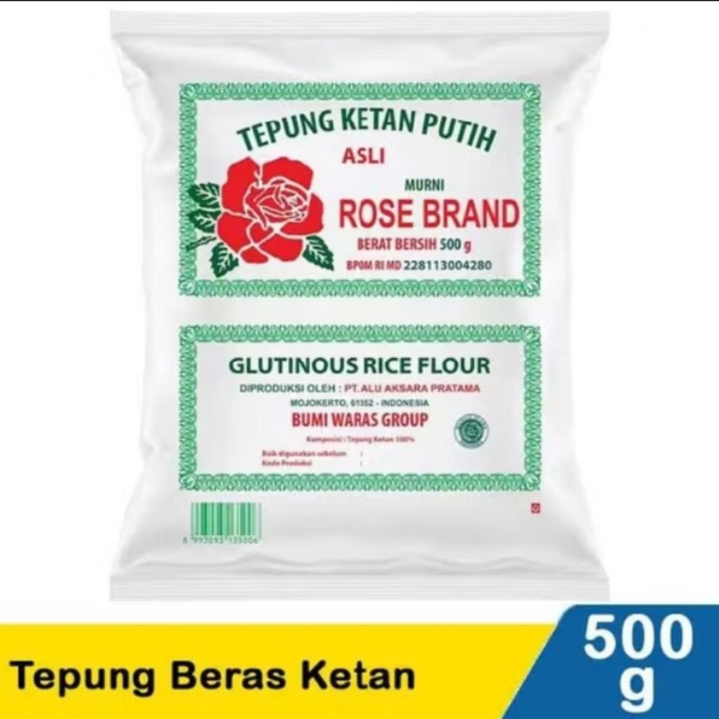 

TEPUNG KETAN PUTIH ASLI ROSE BRAND 500G 500GRAM 500 G 500 GRAM TEPUNG KETAN