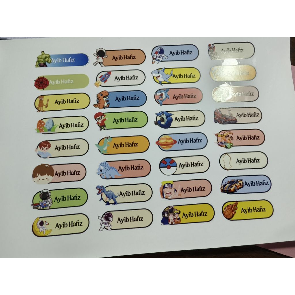 

stiker gelas , mangkok, kotak makan kotak pensil