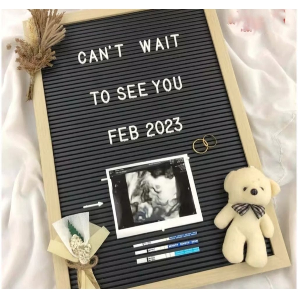 

Letter Board 40x28 Sudah Include Huruf / Papan Nama Bayi / Papan Menu / Dekorasi