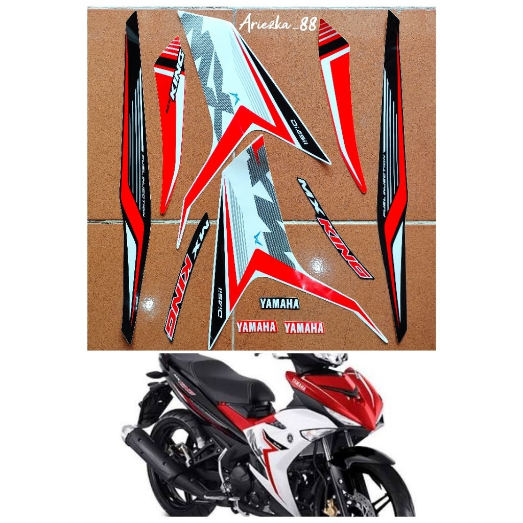 Striping stiker yamaha mx king 2024 / 2025 hitam putih