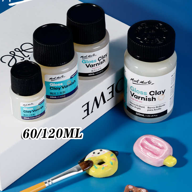 

60ml 120ml Clay Varnish Gloss / Varnish Clay Tanah Liat