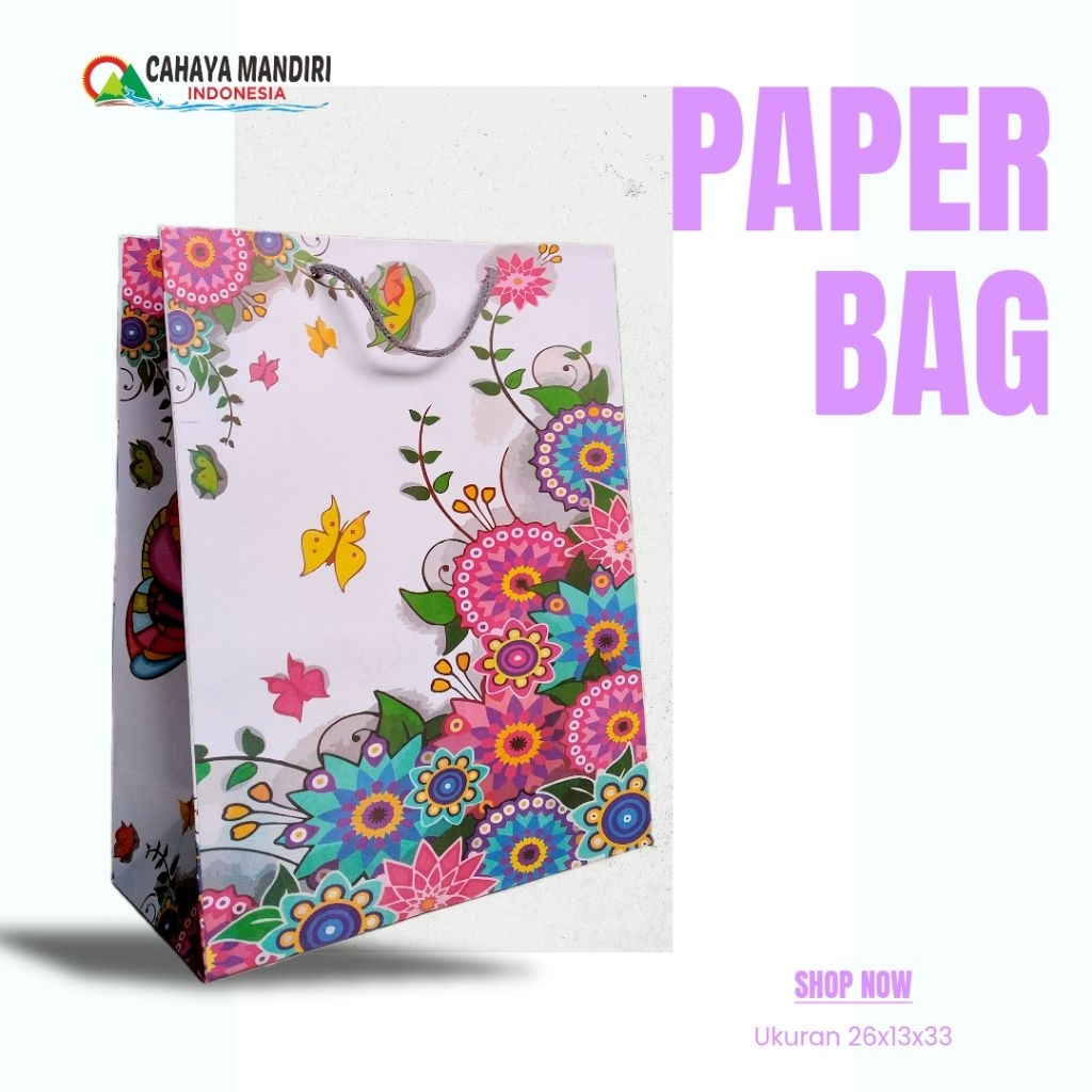 

PAPER BAG KADO FULL COLOUR (size 26x13x33) TAS BINGKISAN | PAPERBAG PARCEL