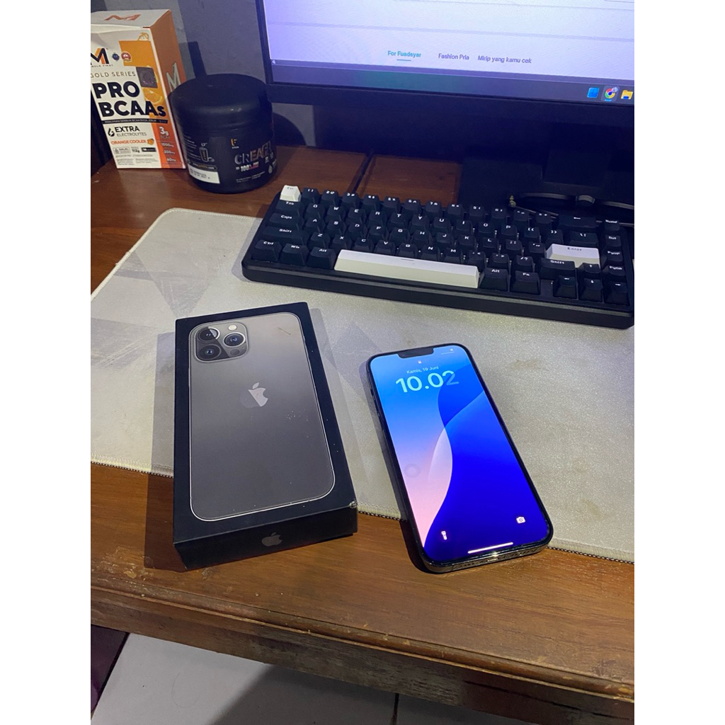 iphone 13 pro max ex ibox 128gb graphite second