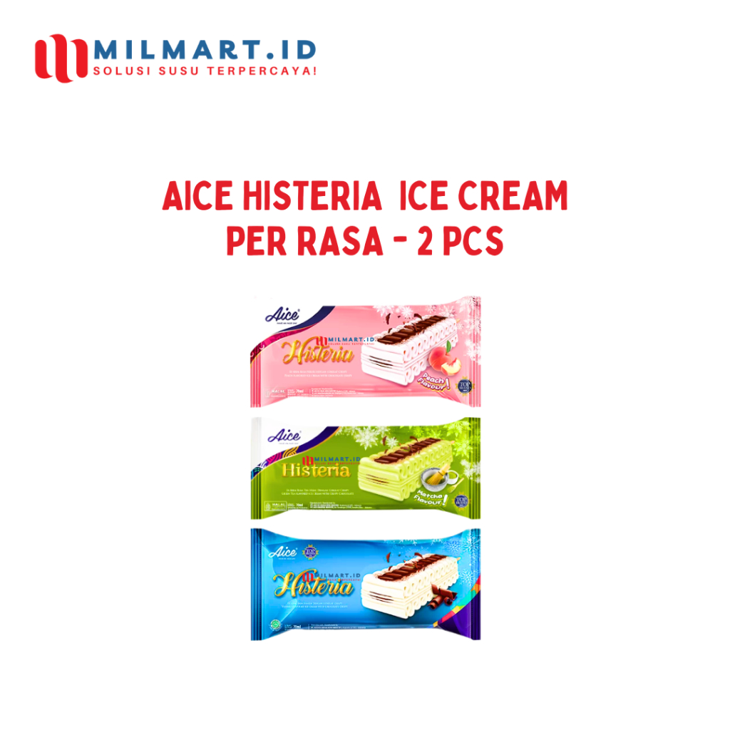 

AICE HISTERIA ICE CREAM FOR SPECIAL MOMENT ES KRIM MATCHA PEACH PREMIUM QUALITY