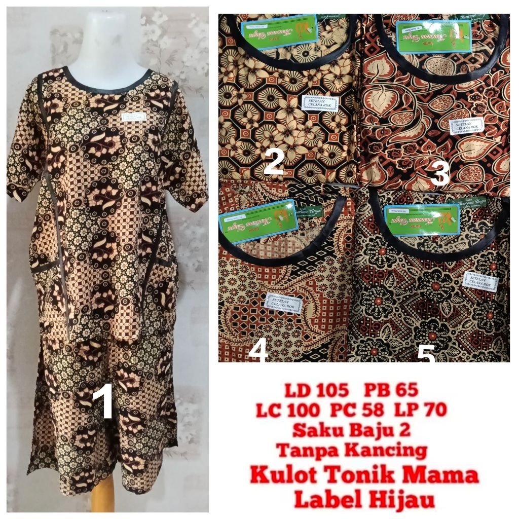 Setelan celana Kencana Ungu Kulot label Hijau