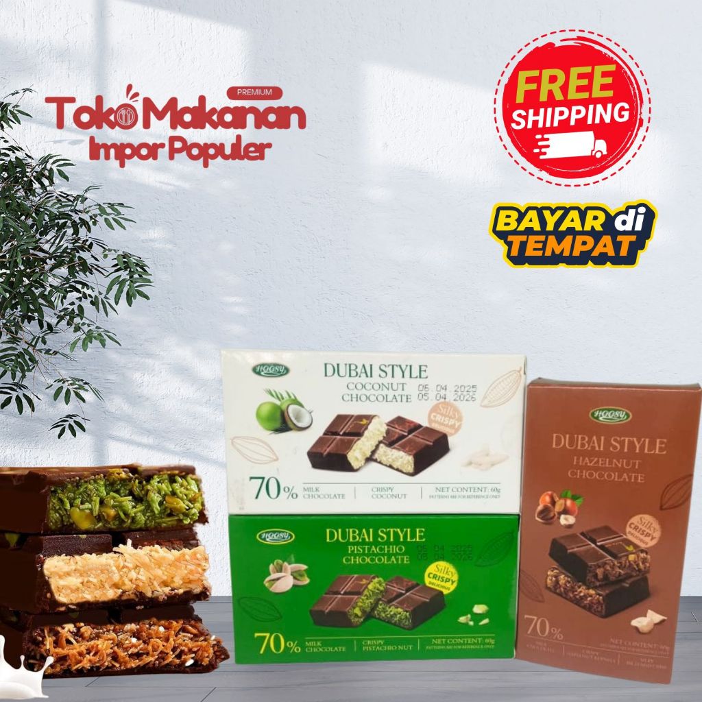 

[ HALAL ] Cokelat Dubai Flavor Cocoa Butter Substitute Chocolate Pistachio Coconut Hazelnut Flavor