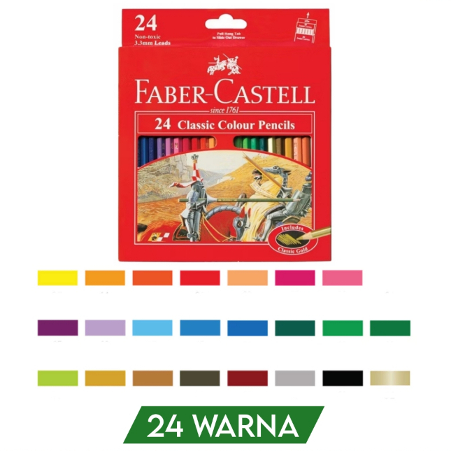 

Faber-Castell Pensil Warna Classic 24 Warna / Classic Colour Pencils