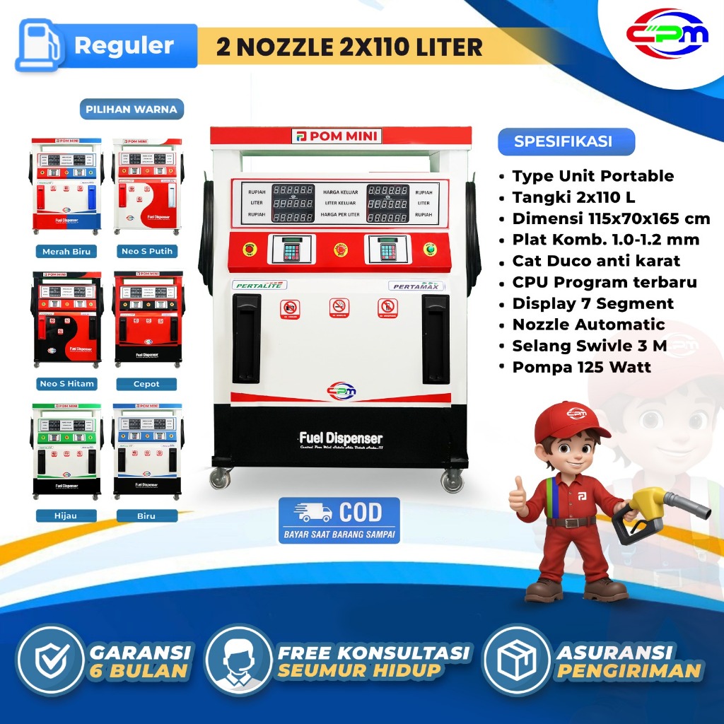 POM MINI DIGITAL 2 NOZZLE 110 L  Lebar