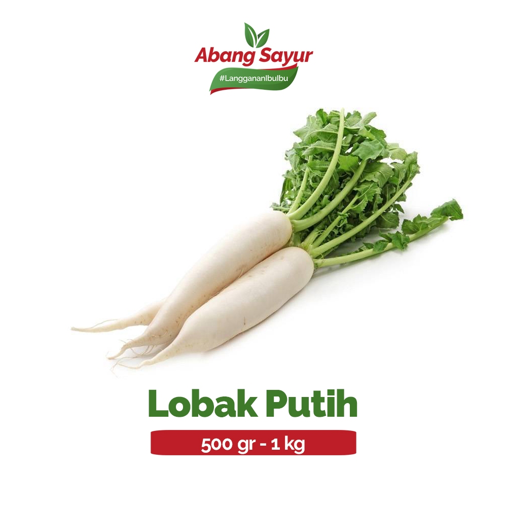 

Lobak putih 500gr / 1kg – Sayur khas untuk sup atau oseng pedas