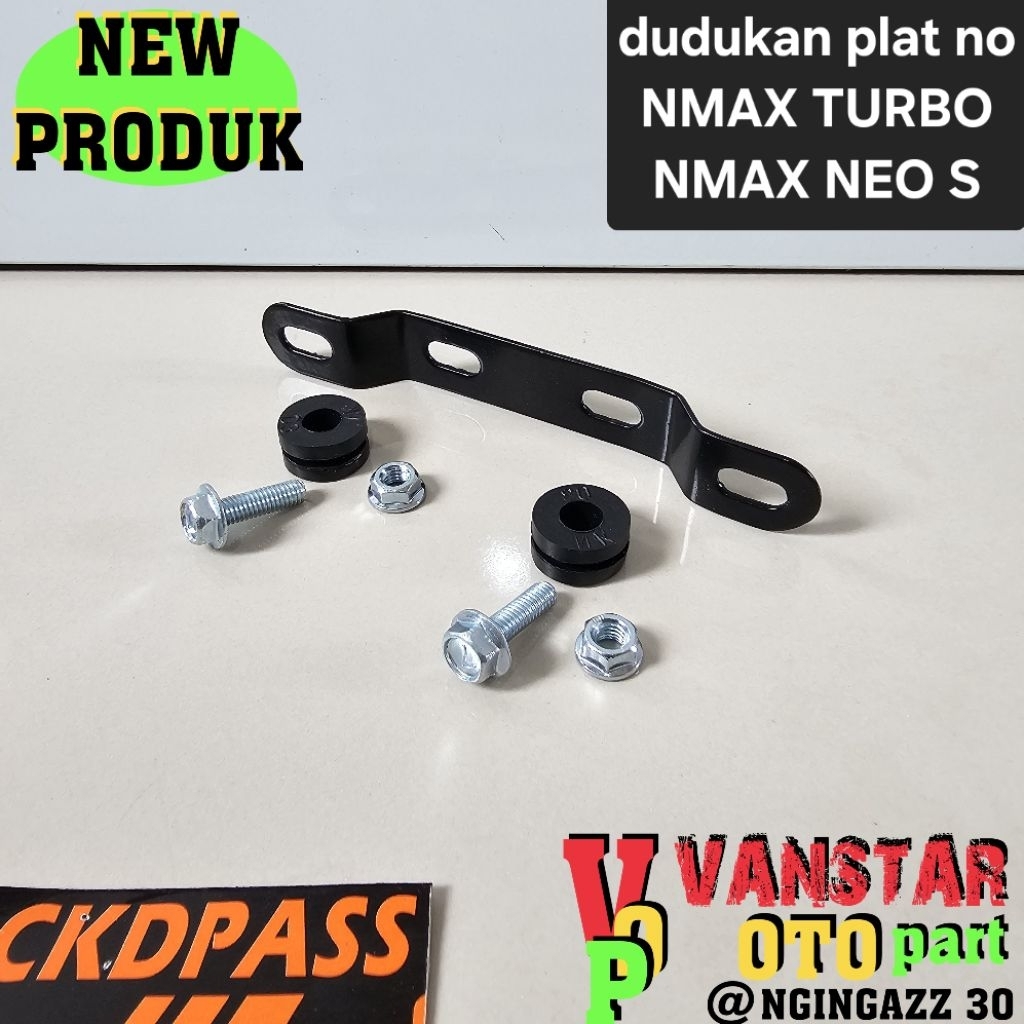 dudukan plat nomor depan NMAX TURBO NMAX NEO S MODEL ORI WARNA HITAM
