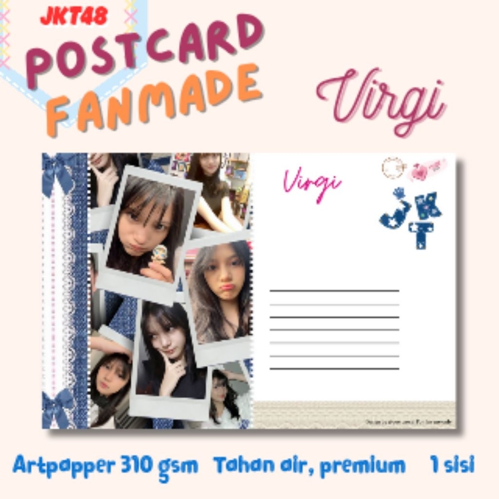 

Postcard Kartu Ucapan Fanmade JKT48 - NALA Series Koleksi Edisi Spesial – Doff Finish 310gsm