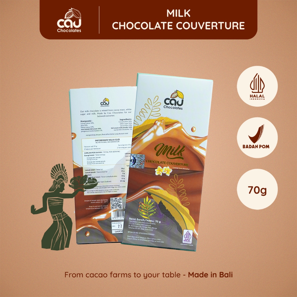 

Cau Chocolates - Dark Milk Chocolate Milk - 70 gr
