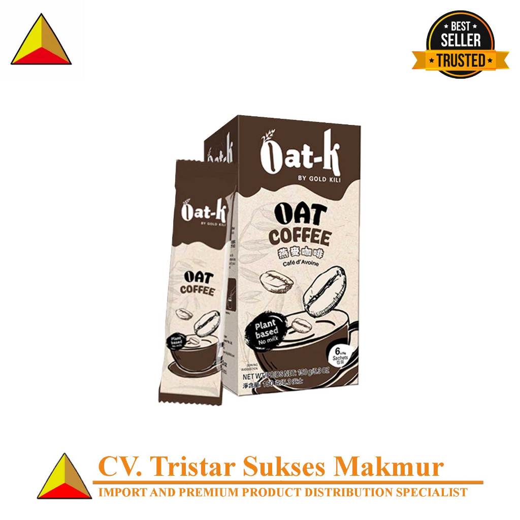 

OAT-K Oat Coffee | Kopi Oat Instan Creamy & Sehat – 6 pcs / Box