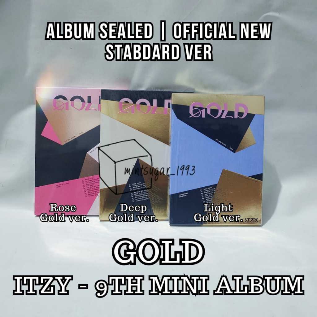 [ READY NEW SEALED ] ITZY - 9TH MINI ALBUM [ GOLD ] ( STANDARD Ver. ) ( ROSE GOLD ver + DEEP GOLD ve
