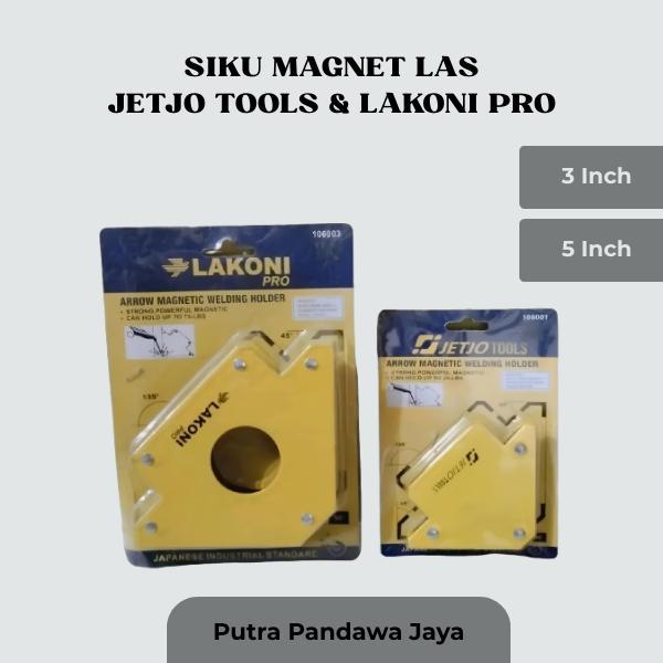 Siku Magnet Las 3" & 5" – JETJO TOOLS & Lakoni Pro | Penjepit Sudut Logam Kuat & Presisi