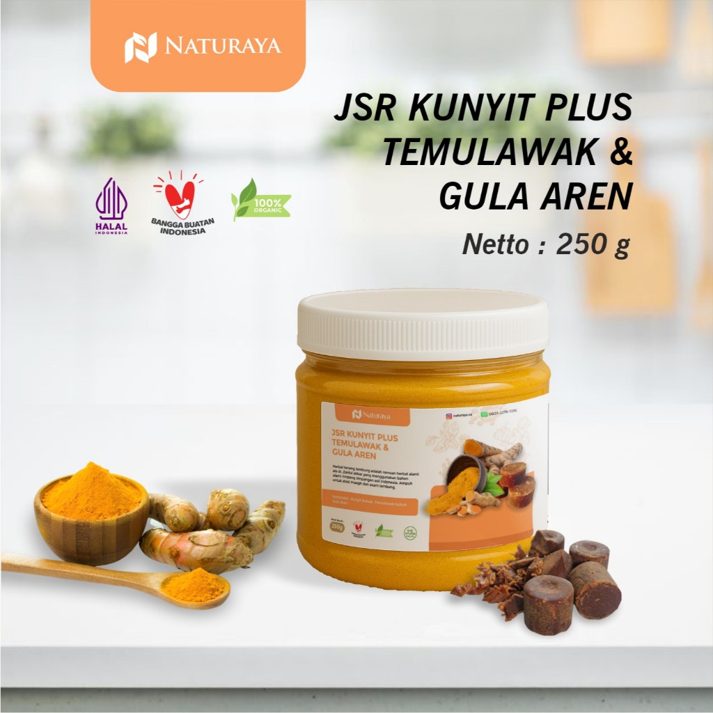 

Obat Herbal Asam Lambung Maagh GERD Paling Ampuh Ekstrak Kunyit Temulawak Bubuk Alami Tanpa Pengawet - Naturaya 250g