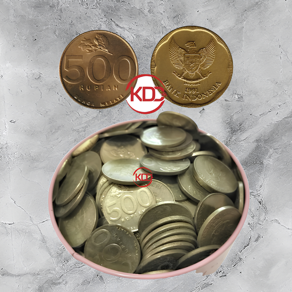 Uang Koin mahar koin koleksi Rp. 500 Melati Kuning Tahun 1992