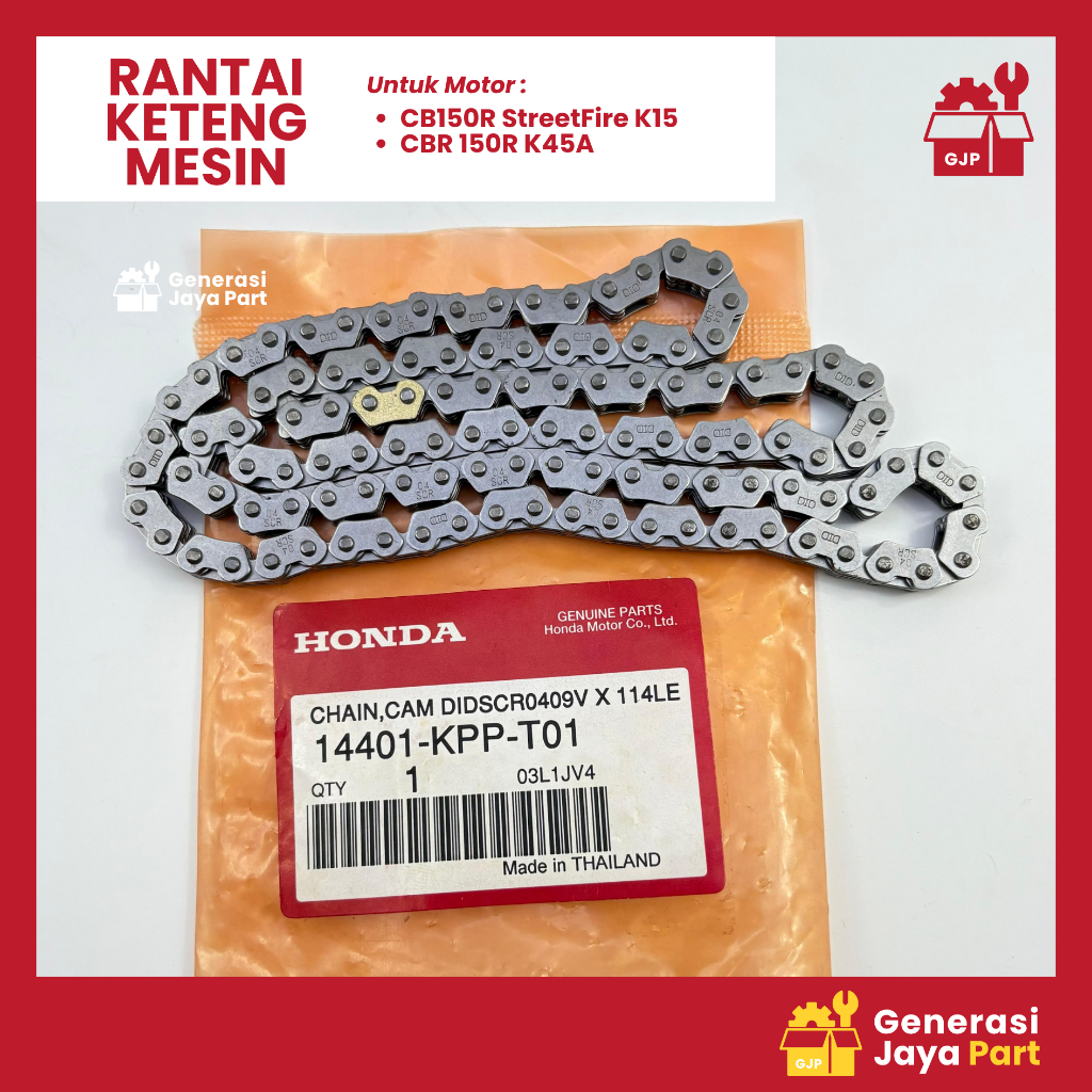 Rantai Keteng Rantai Mesin Chain Cam CB150R Streetfire K15 CBR 150R K45A   14401-KPP-T01  | RANTAI K