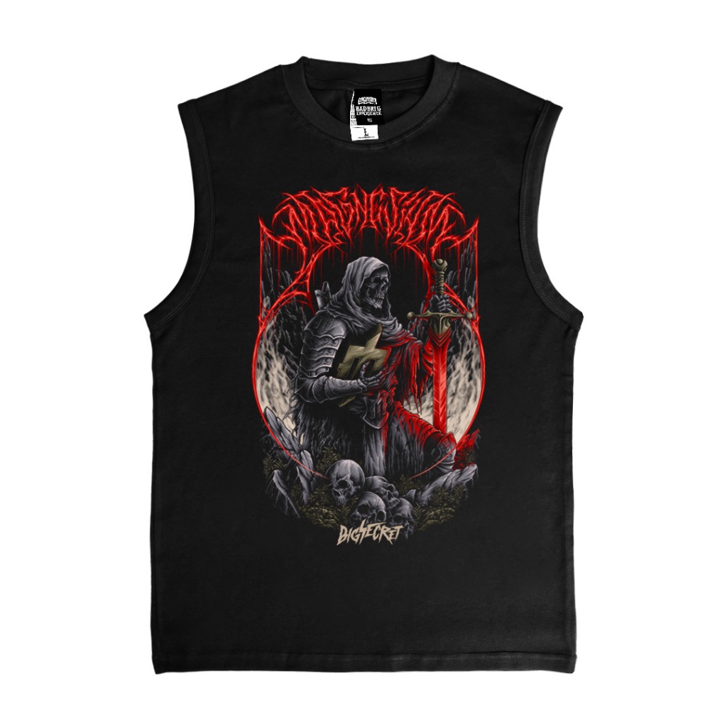 MAGNESIUM137 SINGLET KNIGHT Kaos Singlet Pria dengan Desain Grafis Eternity - Tanktop Santai Pria l 